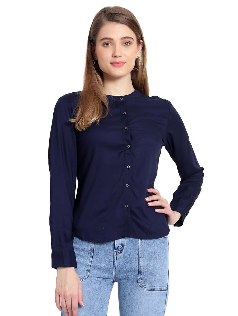 full sleeved solid regular shirt