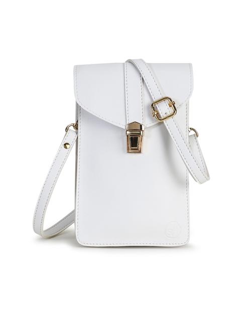 white solid sling bag - 18301543 -  Standard Image - 0