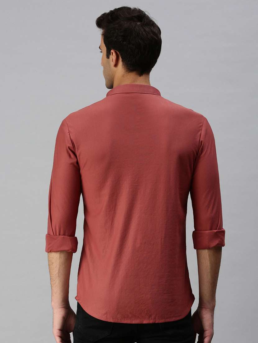 mens solid casual shirt - 18301735 - Standard Image - 2