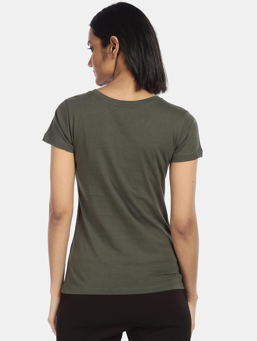 round neck graphic print t-shirt - 18301848 - Standard Image - 2