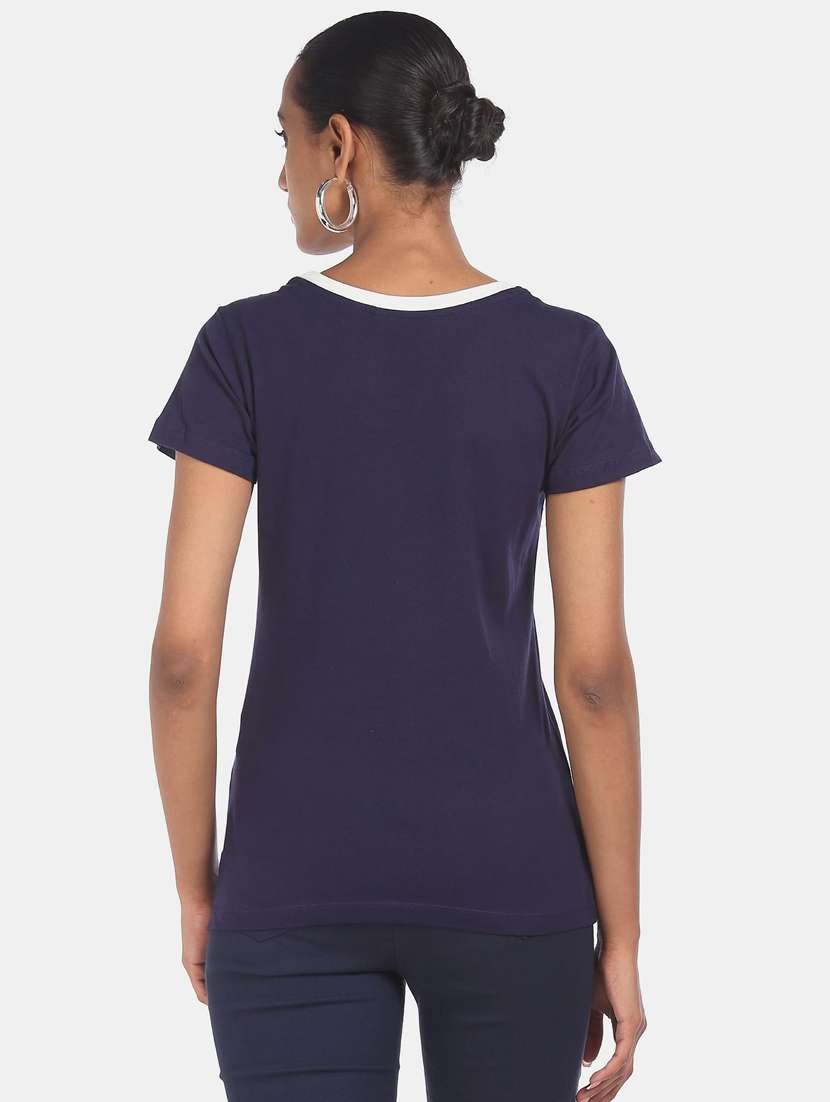 round neck graphic print t-shirt - 18301860 -  Standard Image - 2