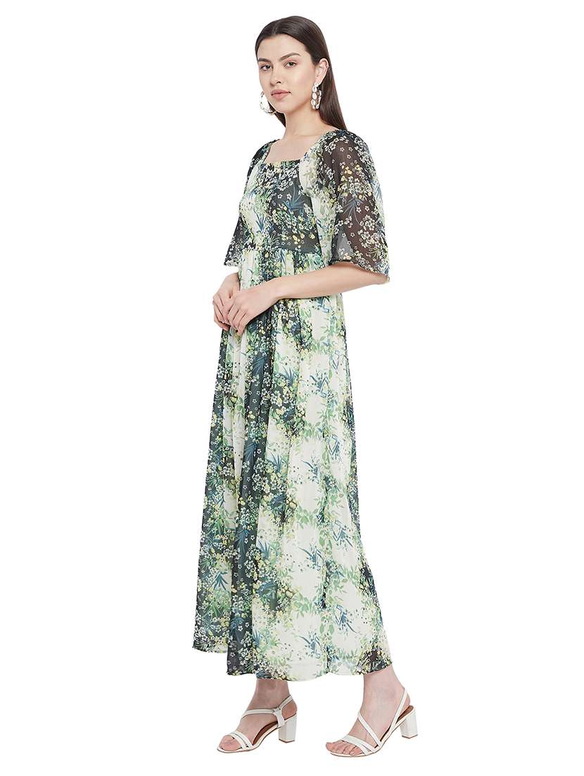 women's fit & flare floral dress - 18302439 - Standard Image - 2