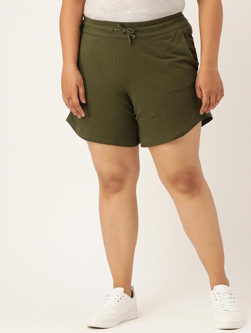 drawstring waist plus short - 18302506 - Standard Image - 0