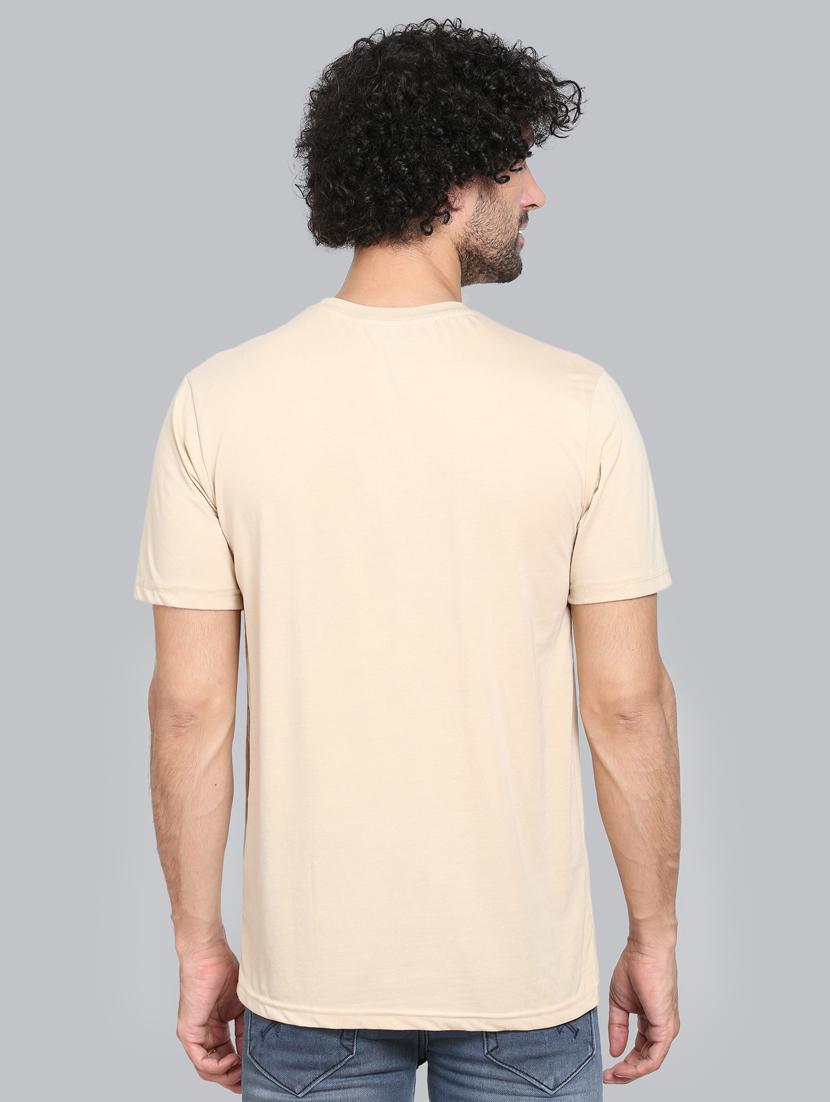 beige chest printed t-shirt - 18302636 - Standard Image - 2