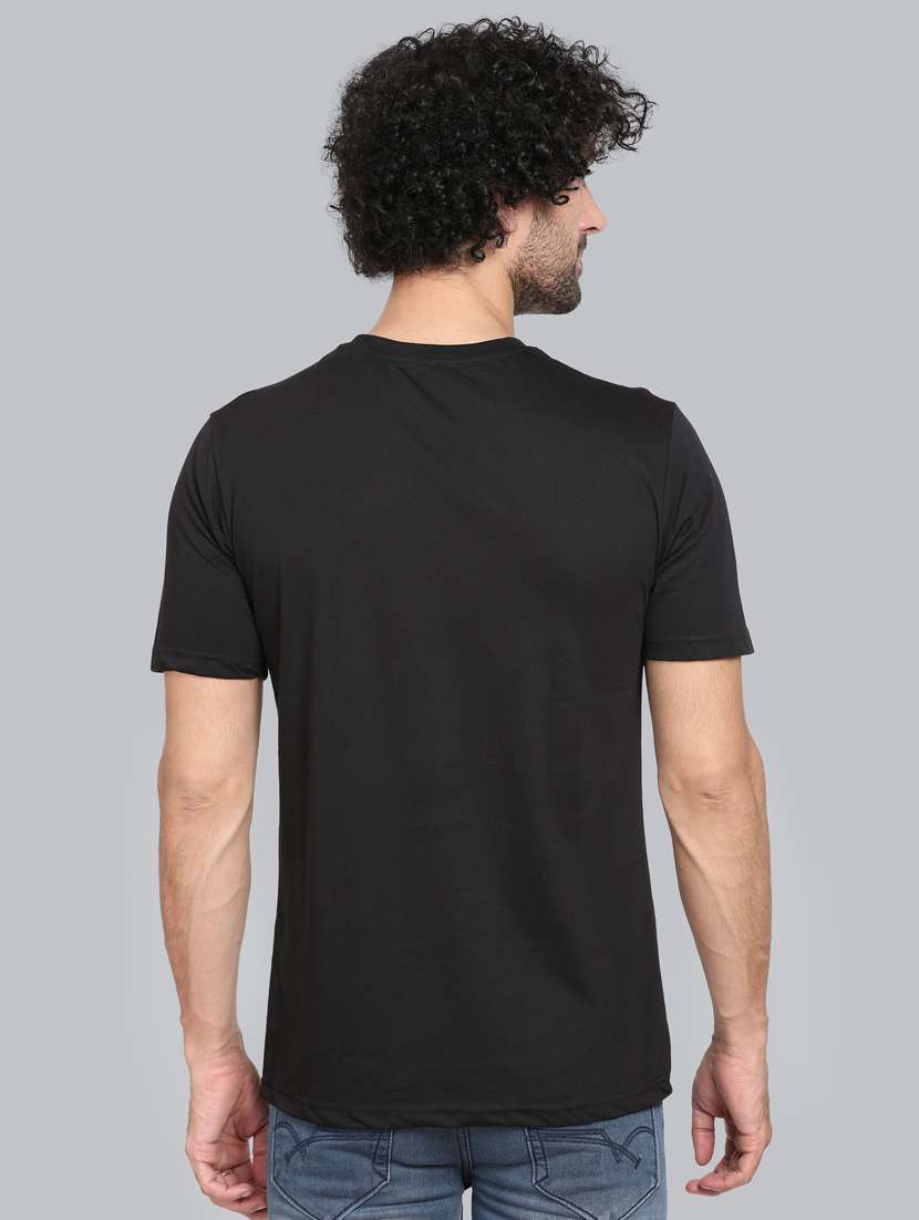 black chest printed t-shirt - 18302637 -  Standard Image - 2