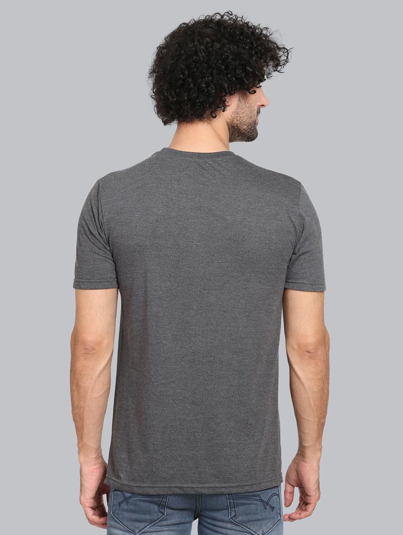 grey chest printed t-shirt - 18302639 - Standard Image - 2