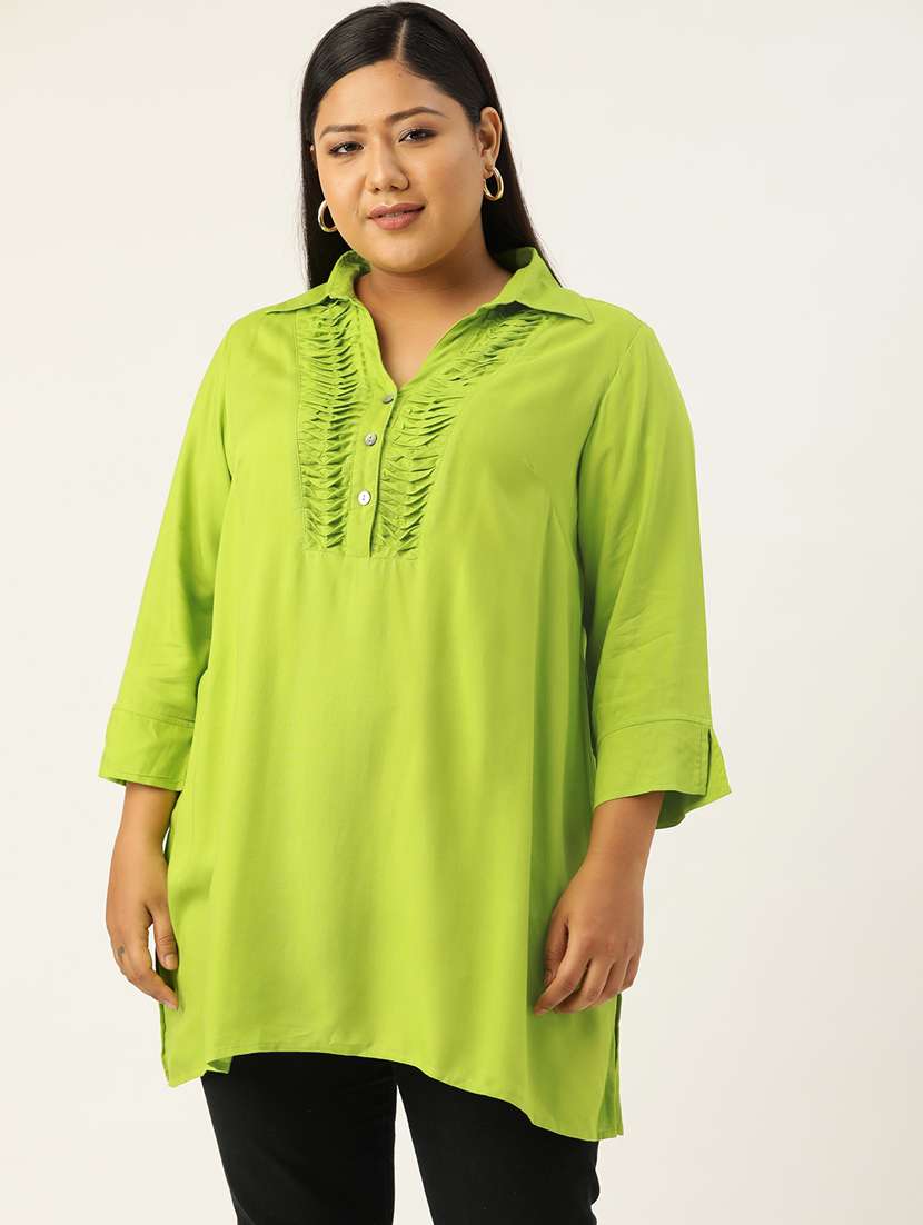 women three quarter sleeve straight kurti