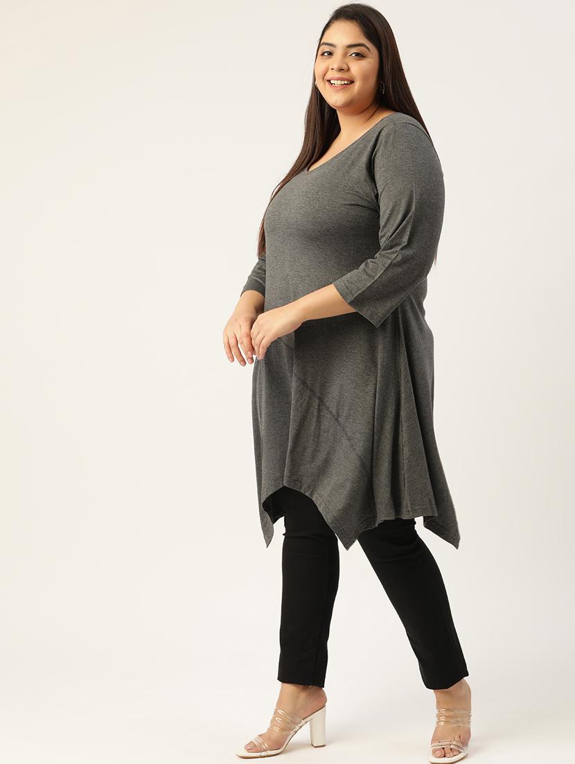 women's asymmetric v neck top - 18303723 - Standard Image - 2