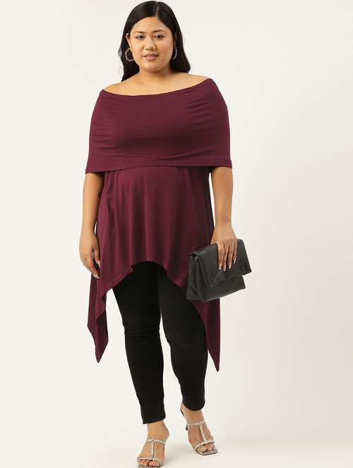 women's asymmetric off shoulder top - 18303998 - Standard Image - 0