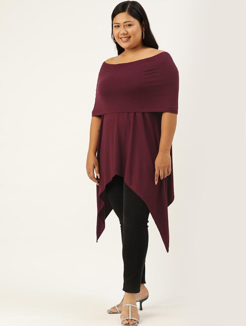 women's asymmetric off shoulder top - 18303998 - Standard Image - 2