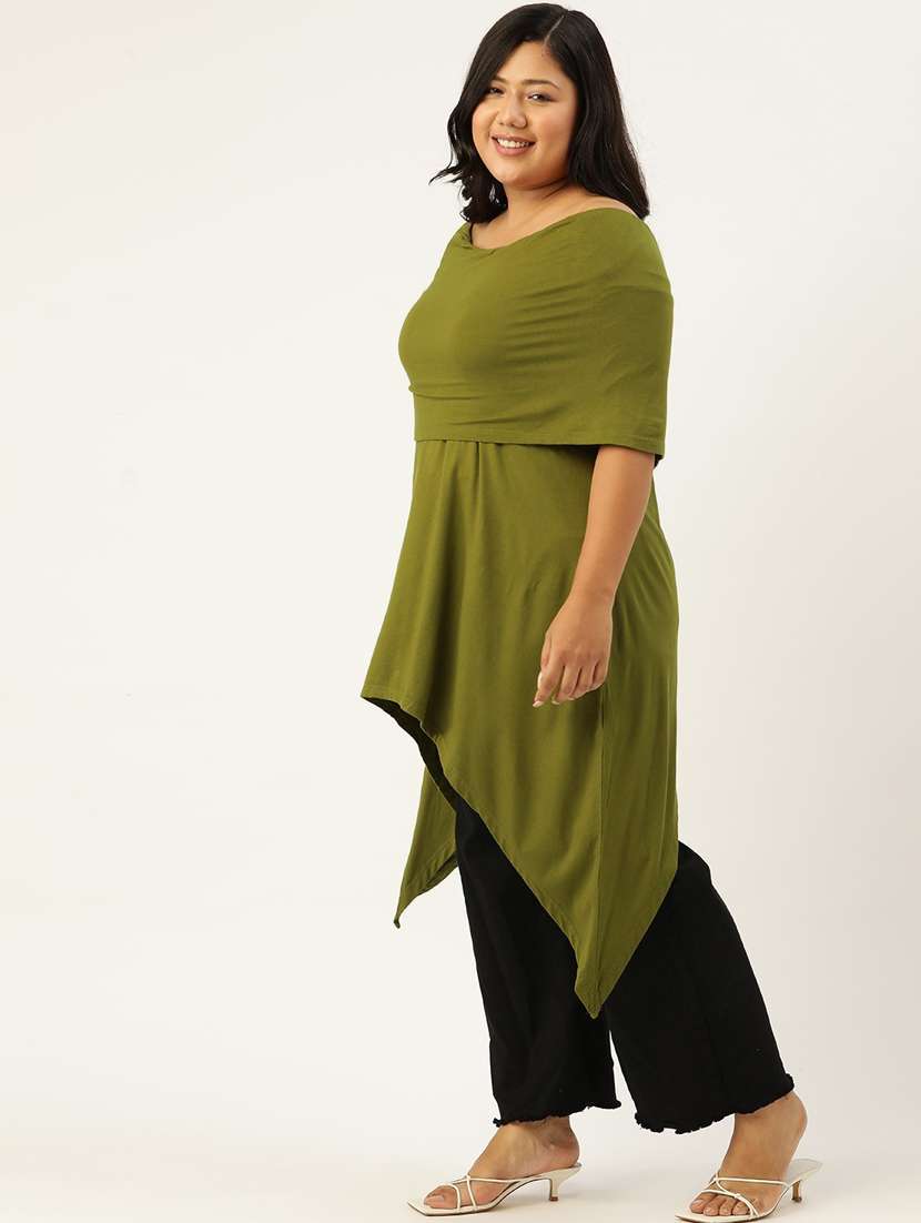 women's asymmetric boat neck top - 18303999 - Standard Image - 2