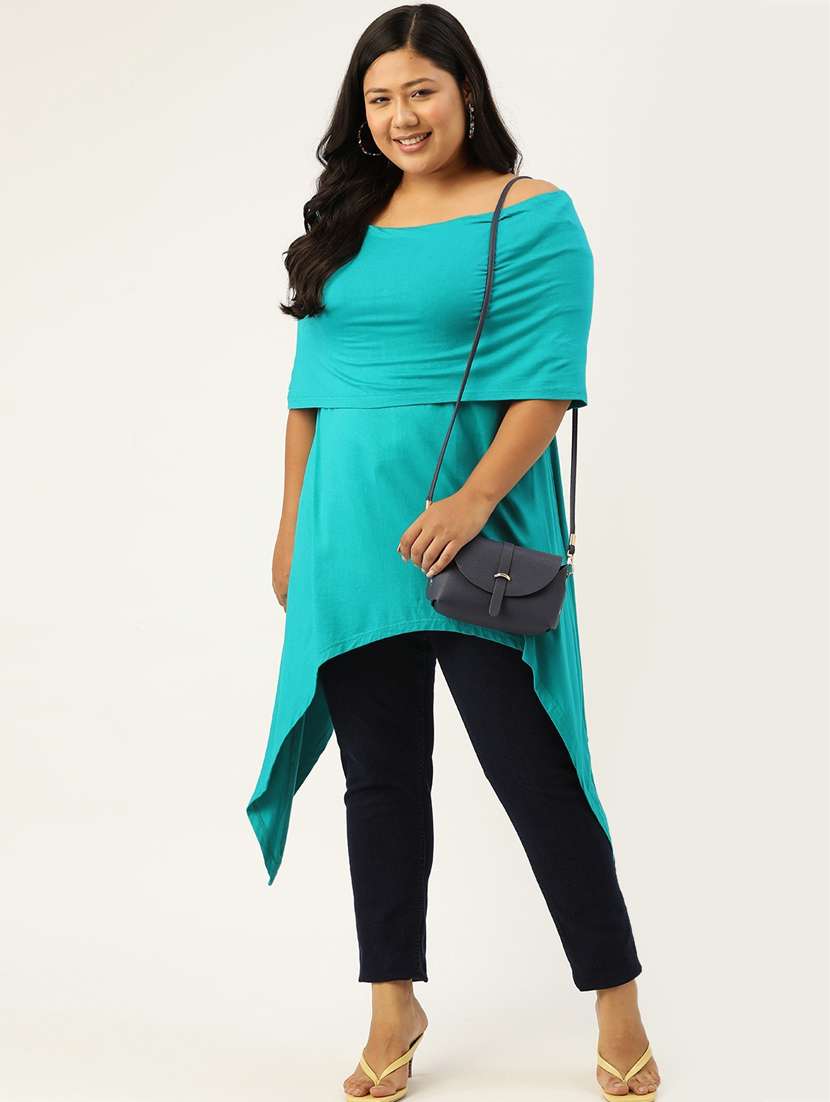 women's asymmetric boat neck top
