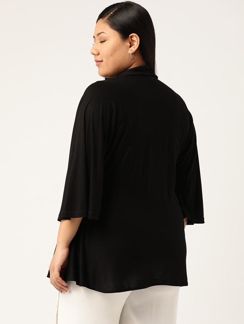 women's wrap overlap neck top - 18304073 - Standard Image - 2