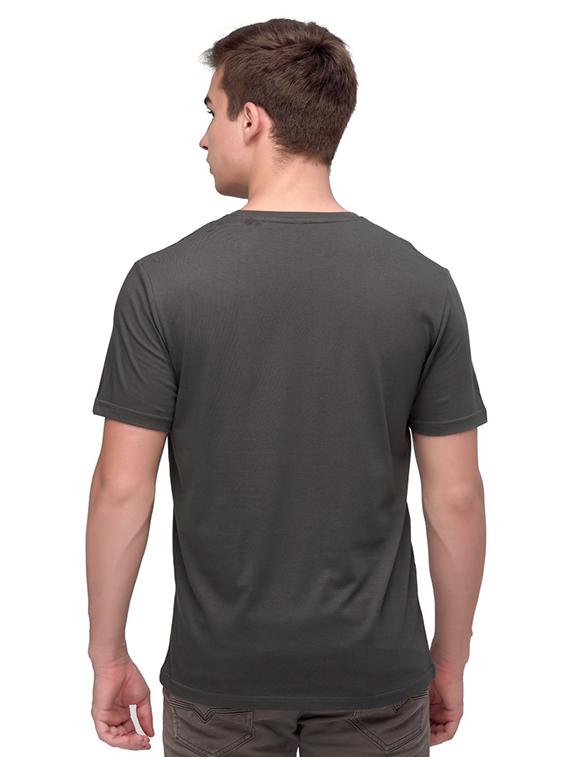 grey chest printed t-shirt - 18304185 - Standard Image - 2