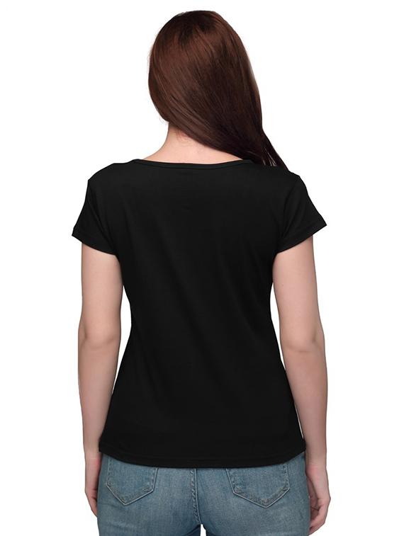 black chest printed t-shirt - 18304191 - Standard Image - 2