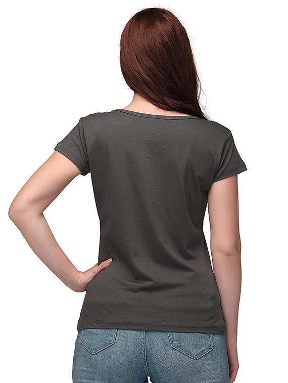grey chest printed t-shirt - 18304192 - Standard Image - 2