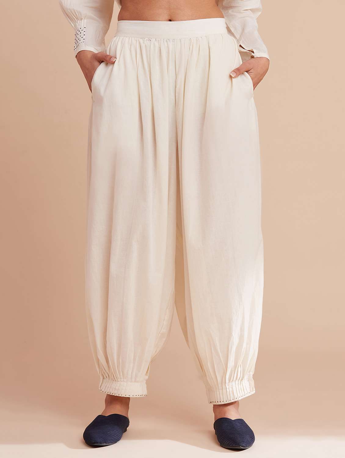 white solid regular salwar