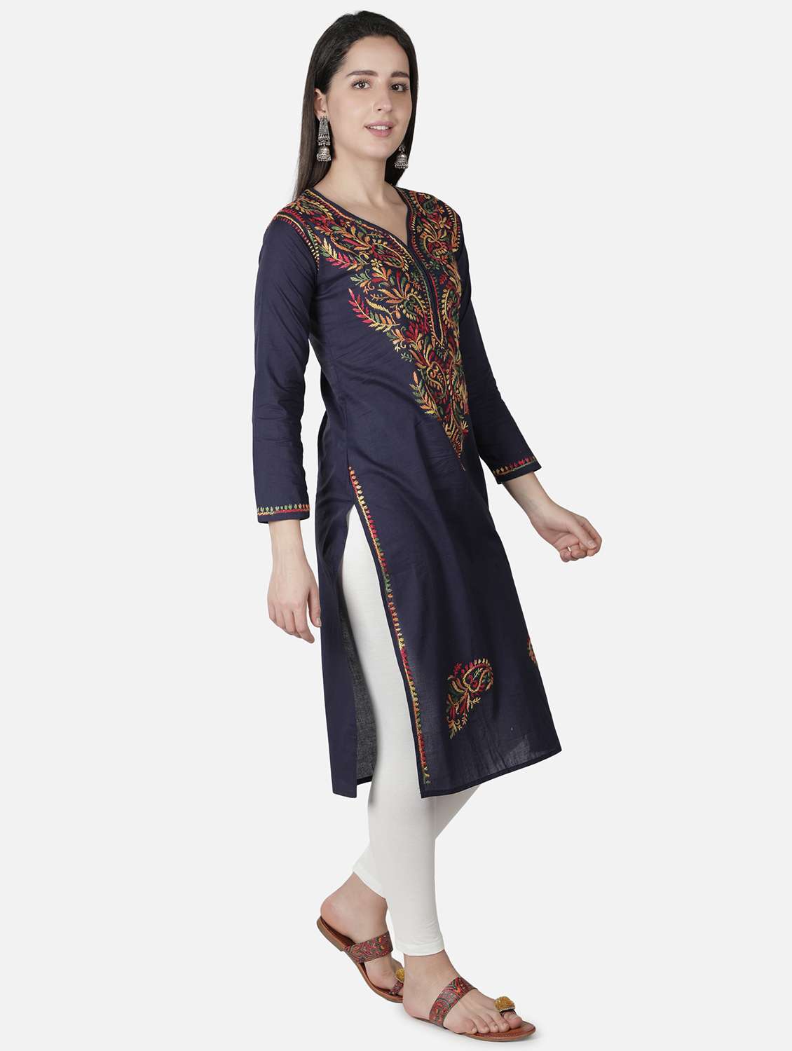 women's straight kurta - 18304816 - Standard Image - 2