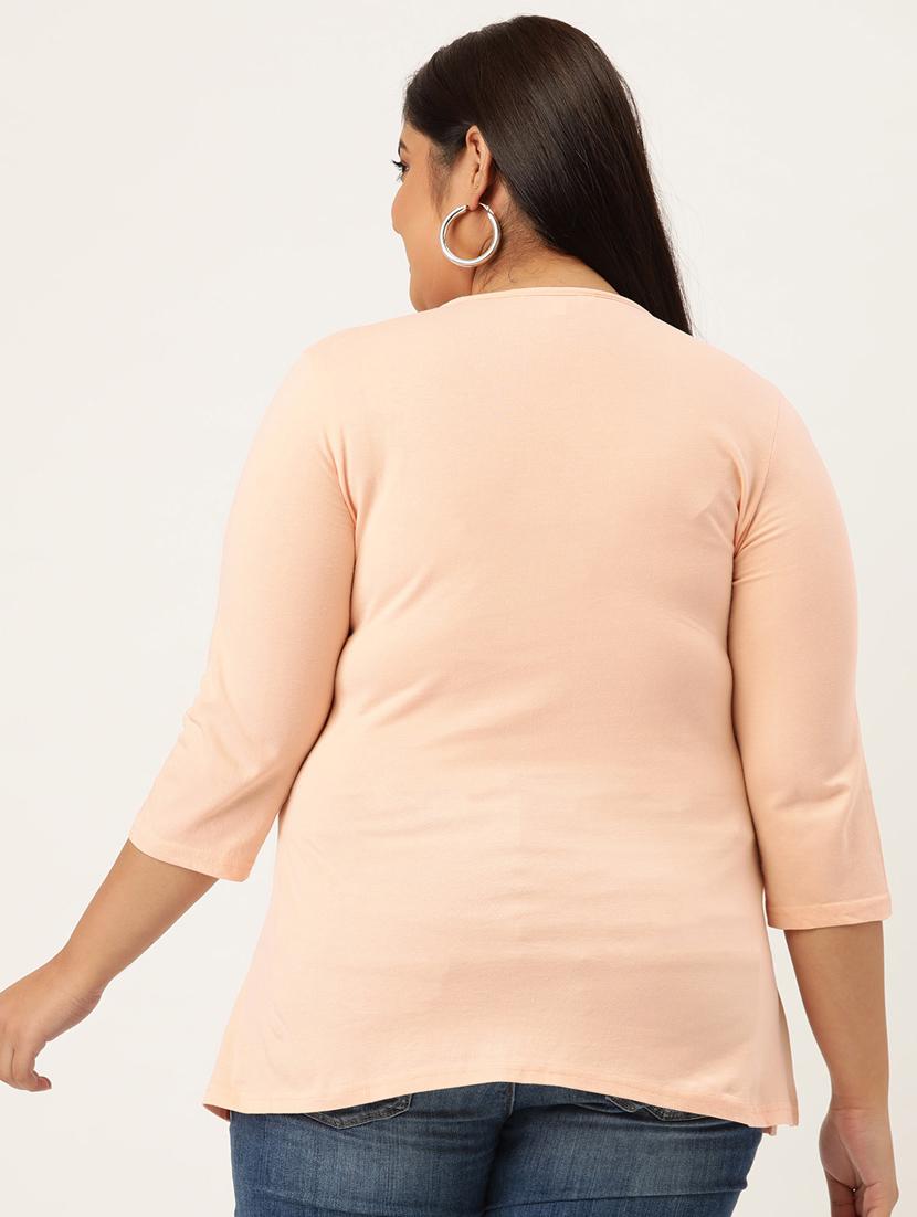 women's plain v neck t-shirt - 18305225 - Standard Image - 2