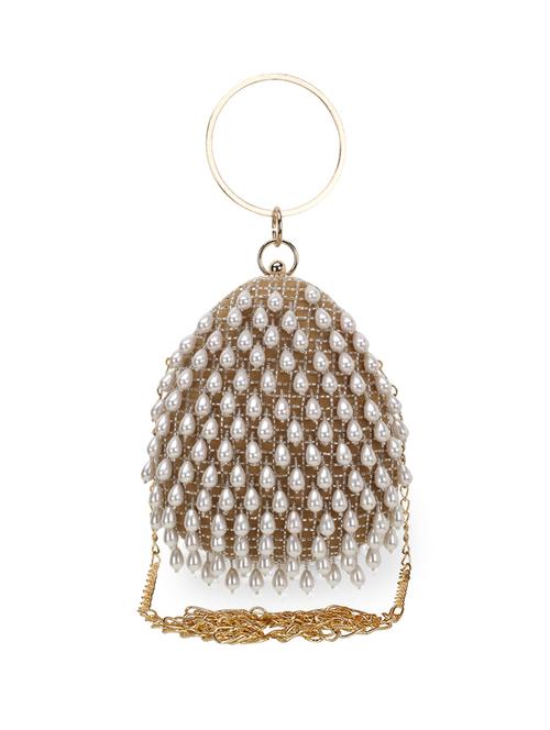 tan embellished box clutch - 18305575 - Standard Image - 0