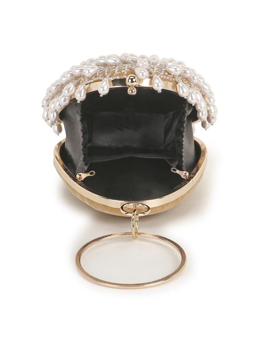 tan embellished box clutch - 18305575 - Standard Image - 2