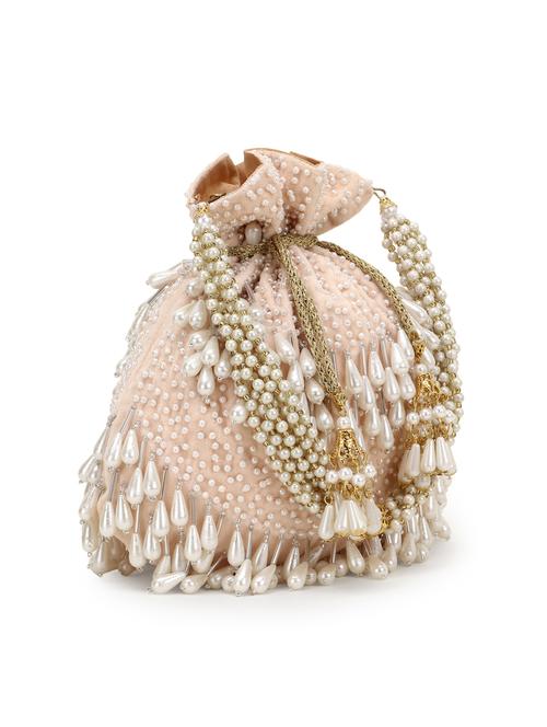 pink embellished ethnic potli - 18305618 -  Standard Image - 0