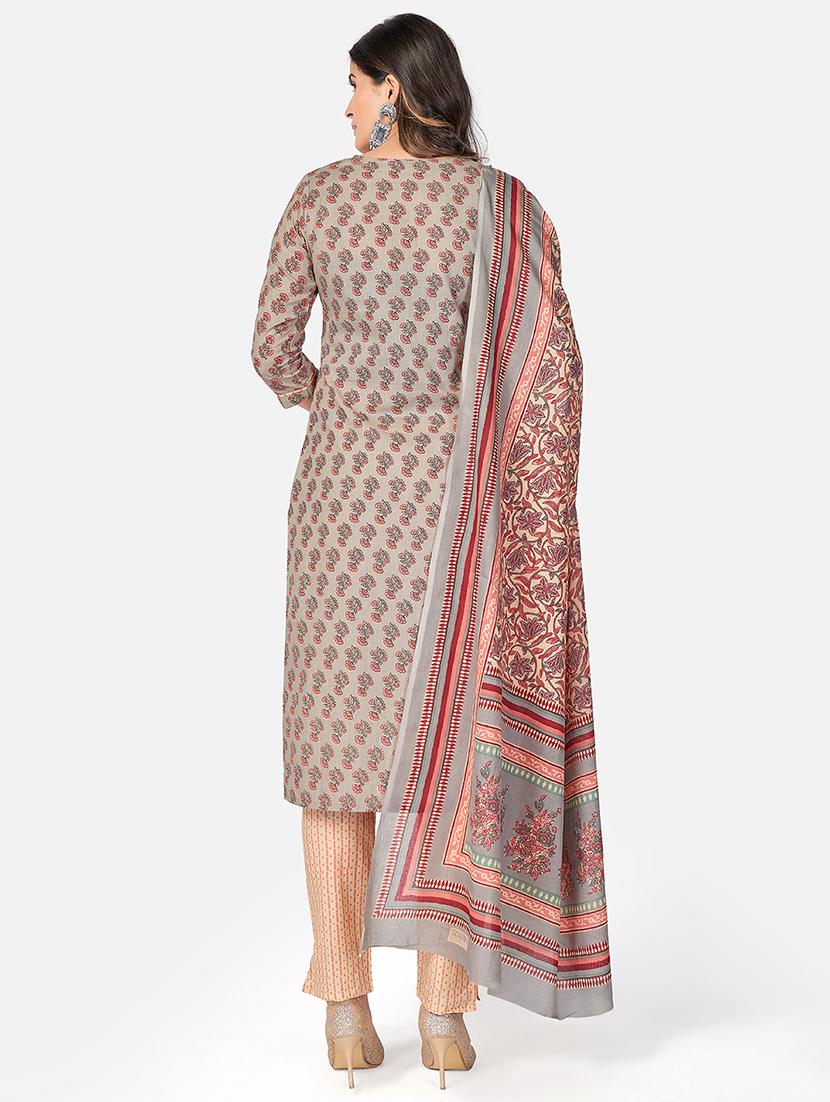 olive cotton suit set - 18306084 - Standard Image - 2