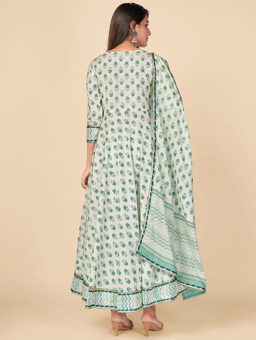 green cotton suit set - 18306098 - Standard Image - 2