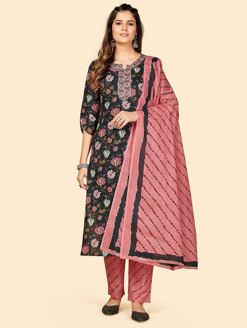 black cotton suit  set