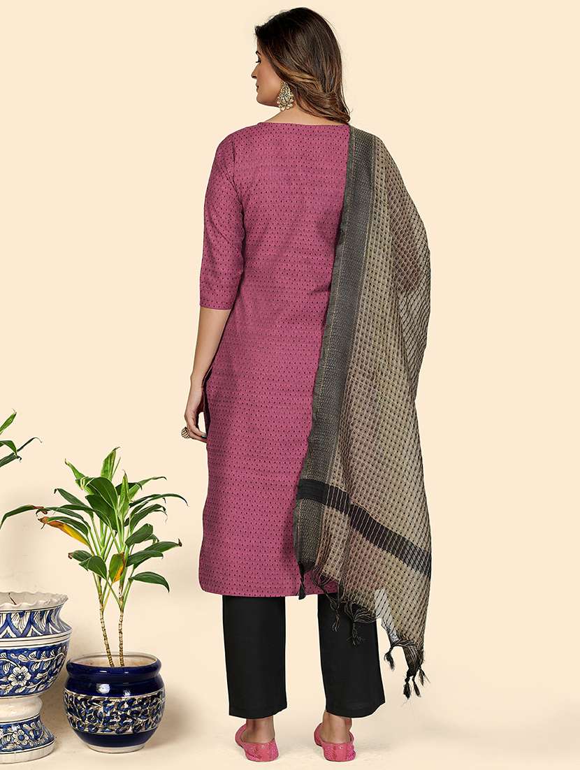 purple cotton suit  set - 18306226 -  Standard Image - 2