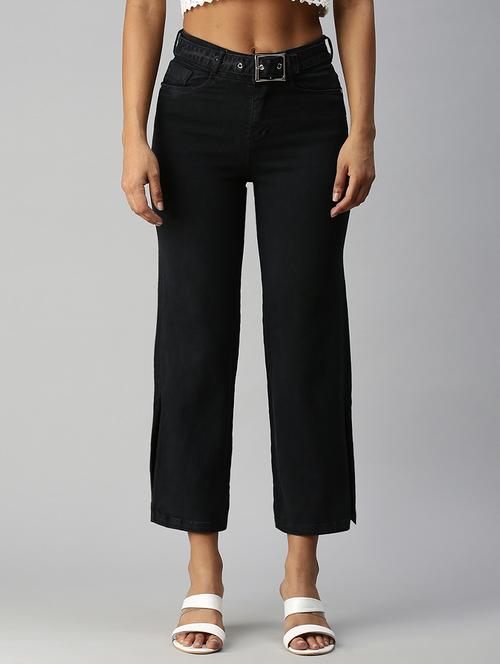 women's plain straight fit jeans - 18306507 - Standard Image - 0