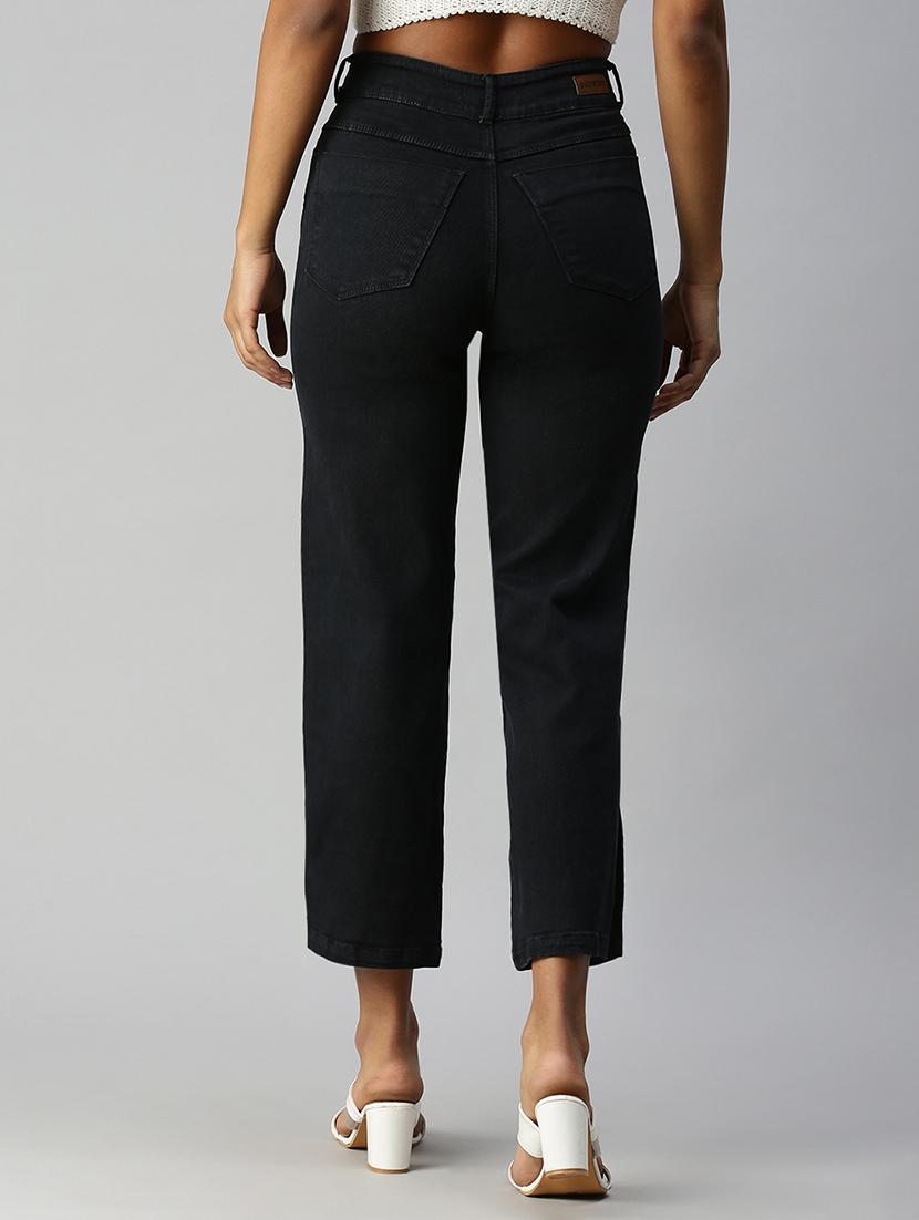 women's plain straight fit jeans - 18306507 - Standard Image - 2