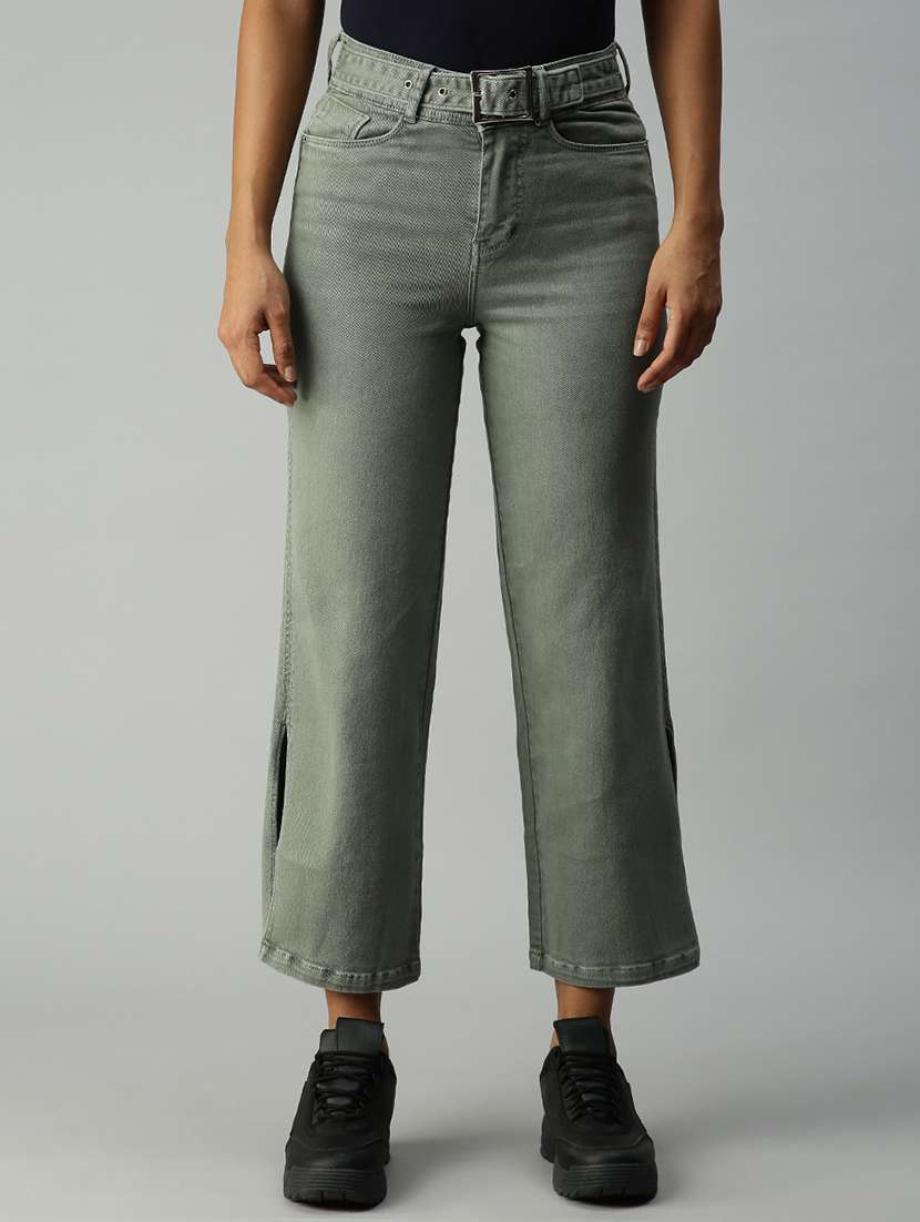 women's plain straight fit jeans