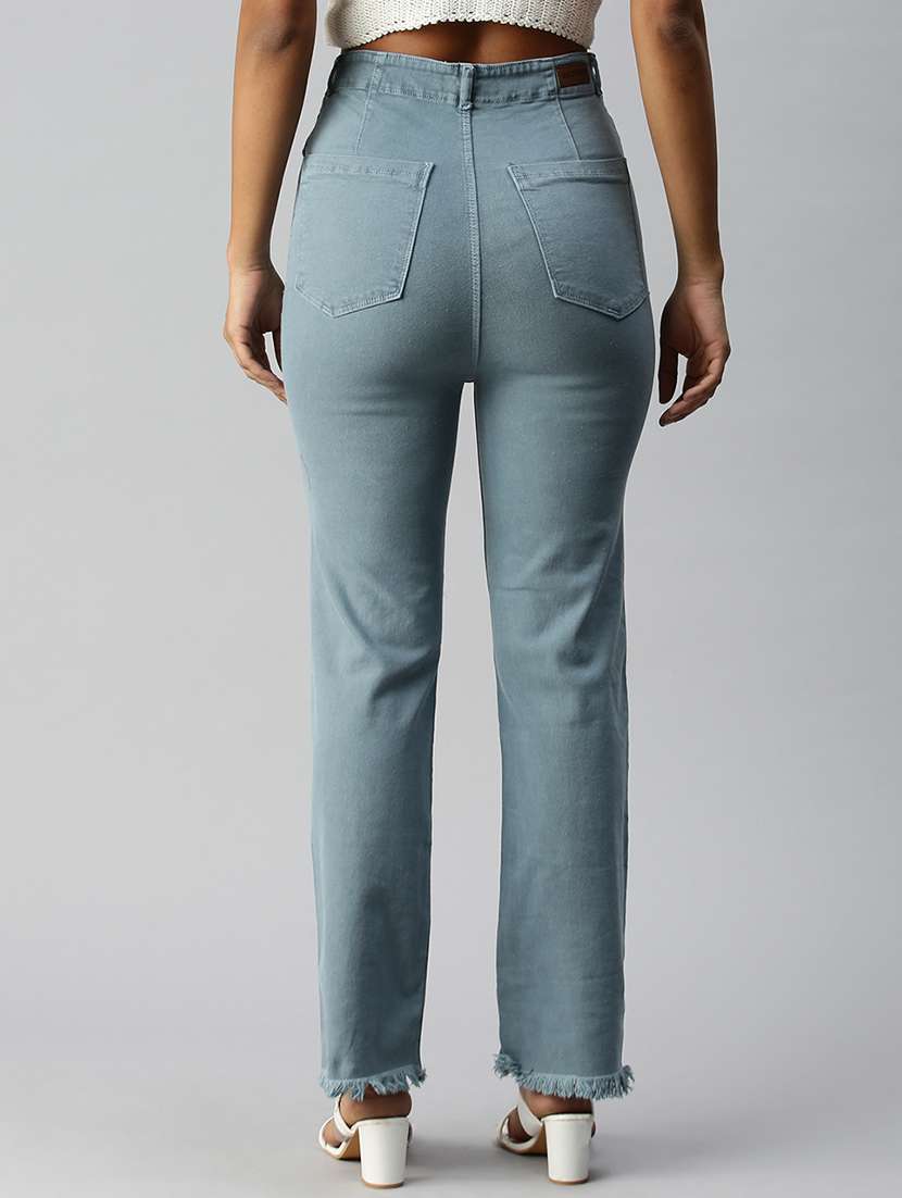 women's plain straight fit jeans - 18306515 -  Standard Image - 2