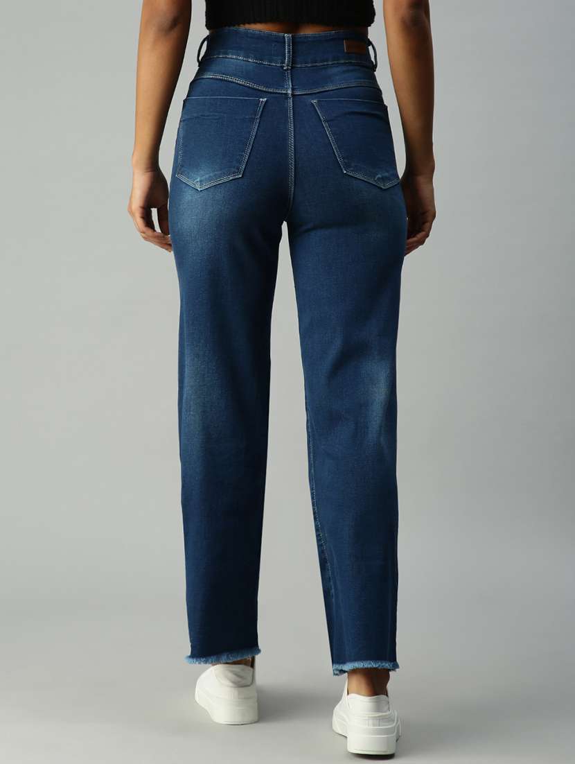 women's plain straight fit jeans - 18306568 -  Standard Image - 2