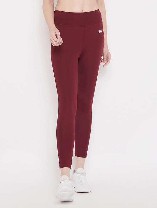 high rise solid yoga pants track pant - 18307445 - Standard Image - 0