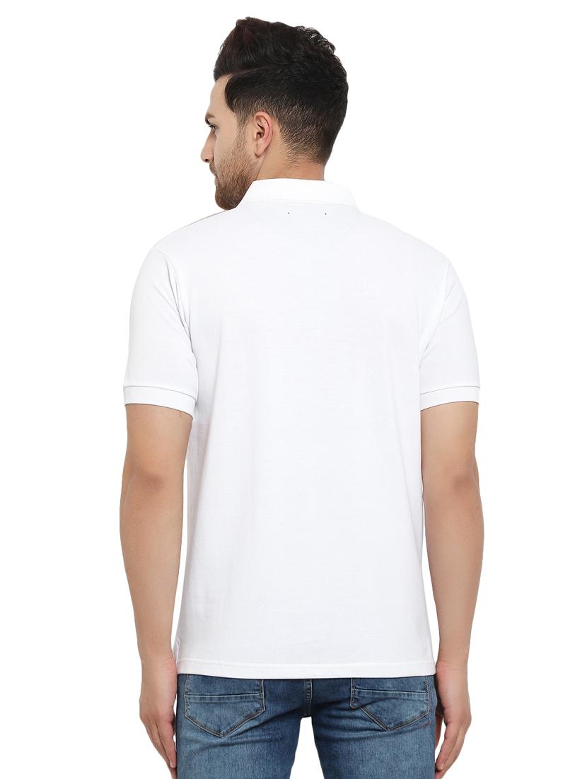 white solid polo t-shirt - 18308892 - Standard Image - 2