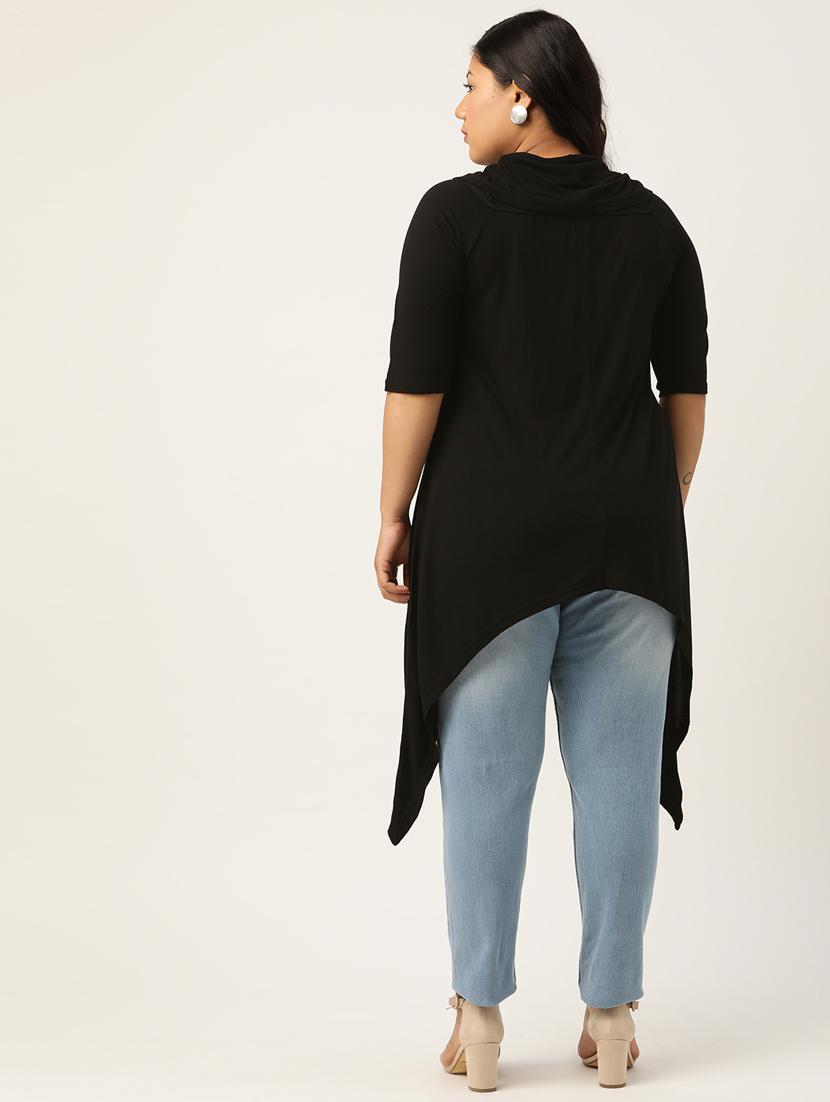 black solid asymmetric top - 18308959 - Standard Image - 2