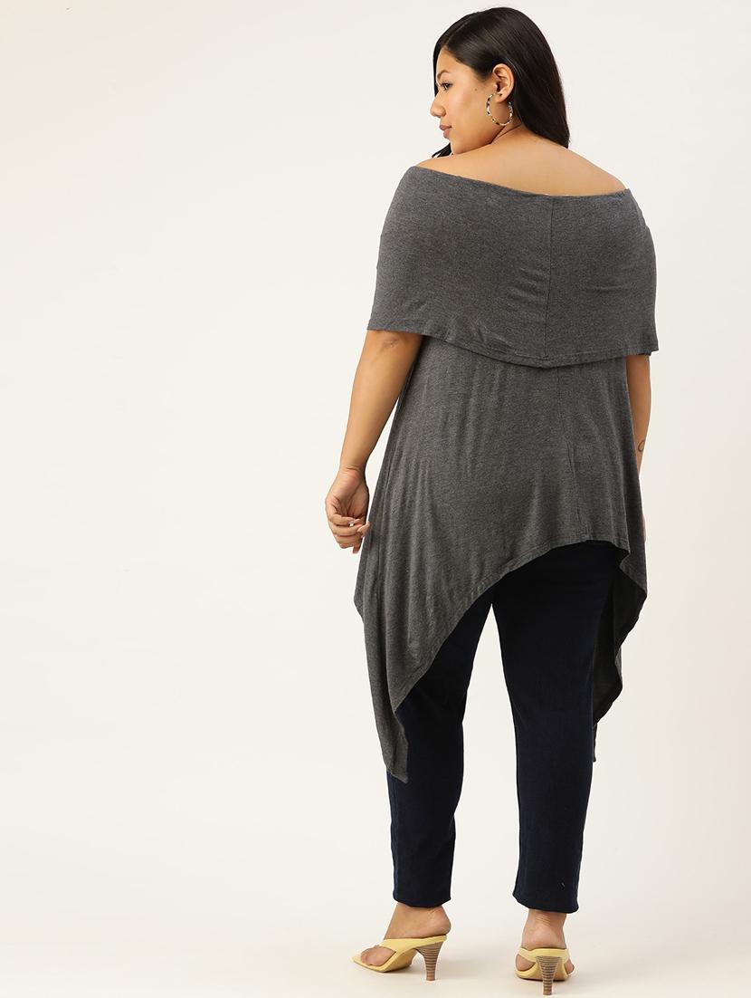 grey solid asymmetric top - 18308960 - Standard Image - 2