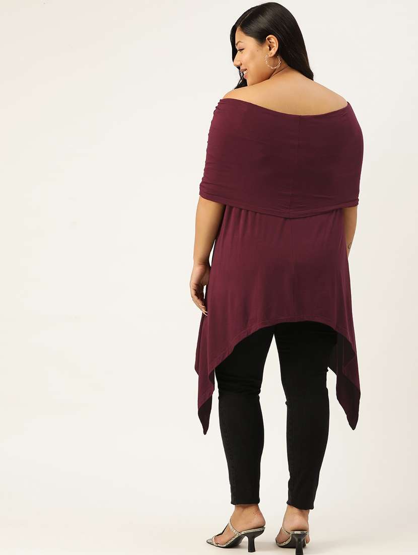 purple solid asymmetric top - 18308964 -  Standard Image - 2