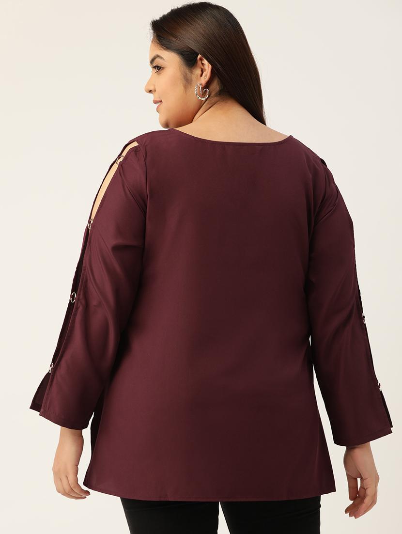 purple solid regular top - 18308977 - Standard Image - 2
