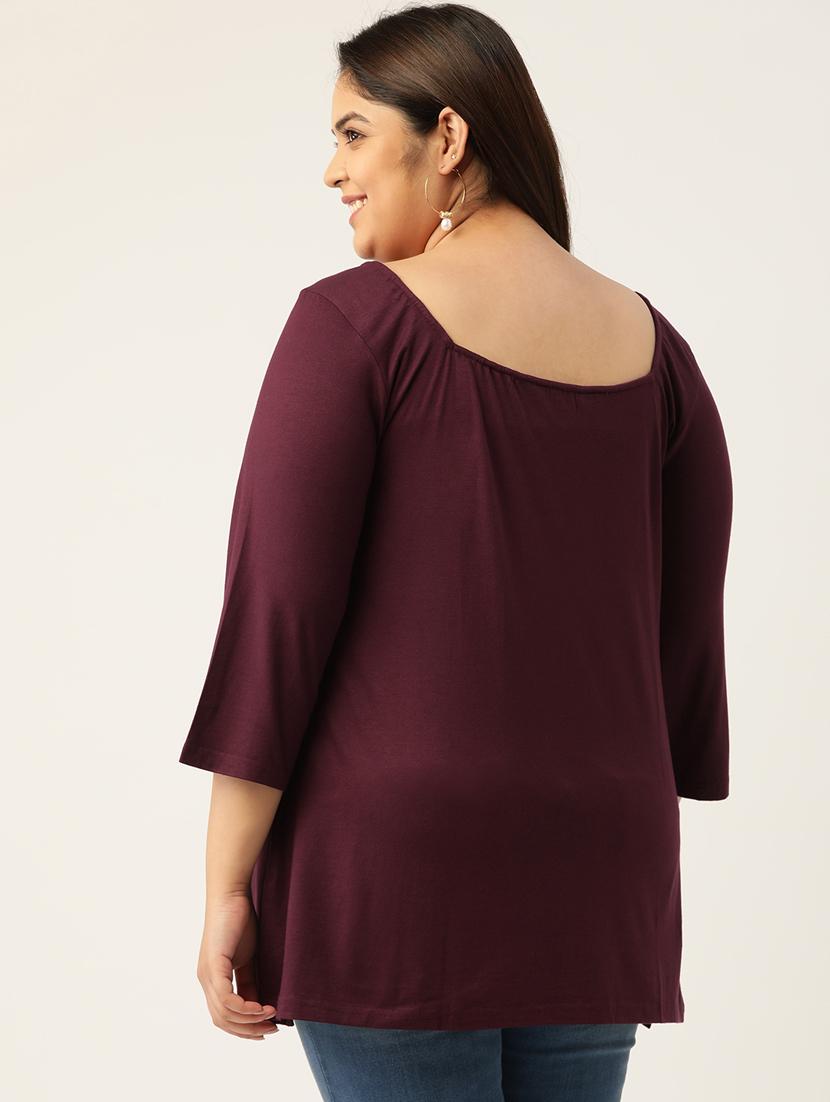 purple solid plus top - 18309006 - Standard Image - 2