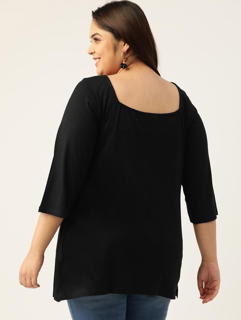 black solid plus top - 18309008 - Standard Image - 2