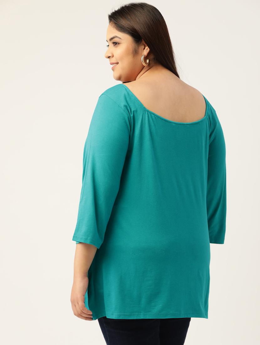 blue solid regular top - 18309016 - Standard Image - 2