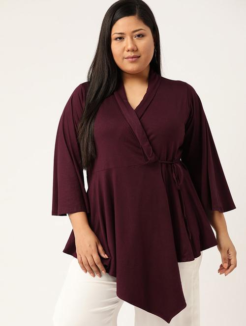 purple solid regular top - 18309050 -  Standard Image - 0