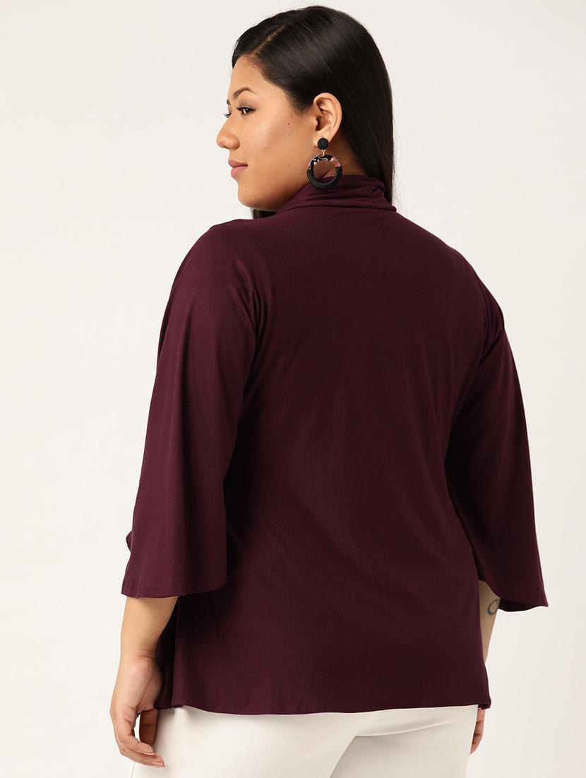 purple solid regular top - 18309050 - Standard Image - 2