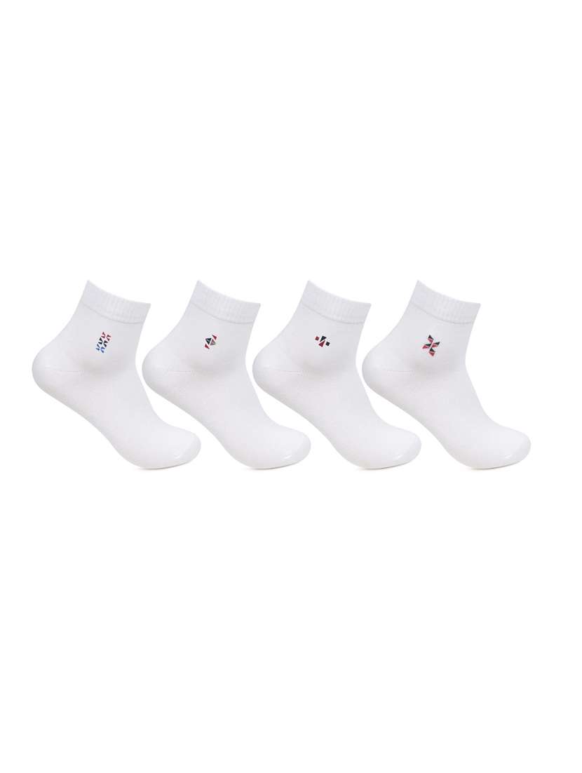 men pack of 4 solid above ankle length socks