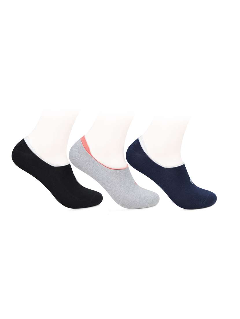 men pack of 3 solid no show sock