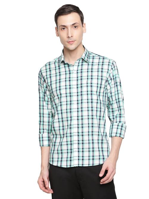 men checkered long sleeve casual shirt - 18309549 - Standard Image - 0