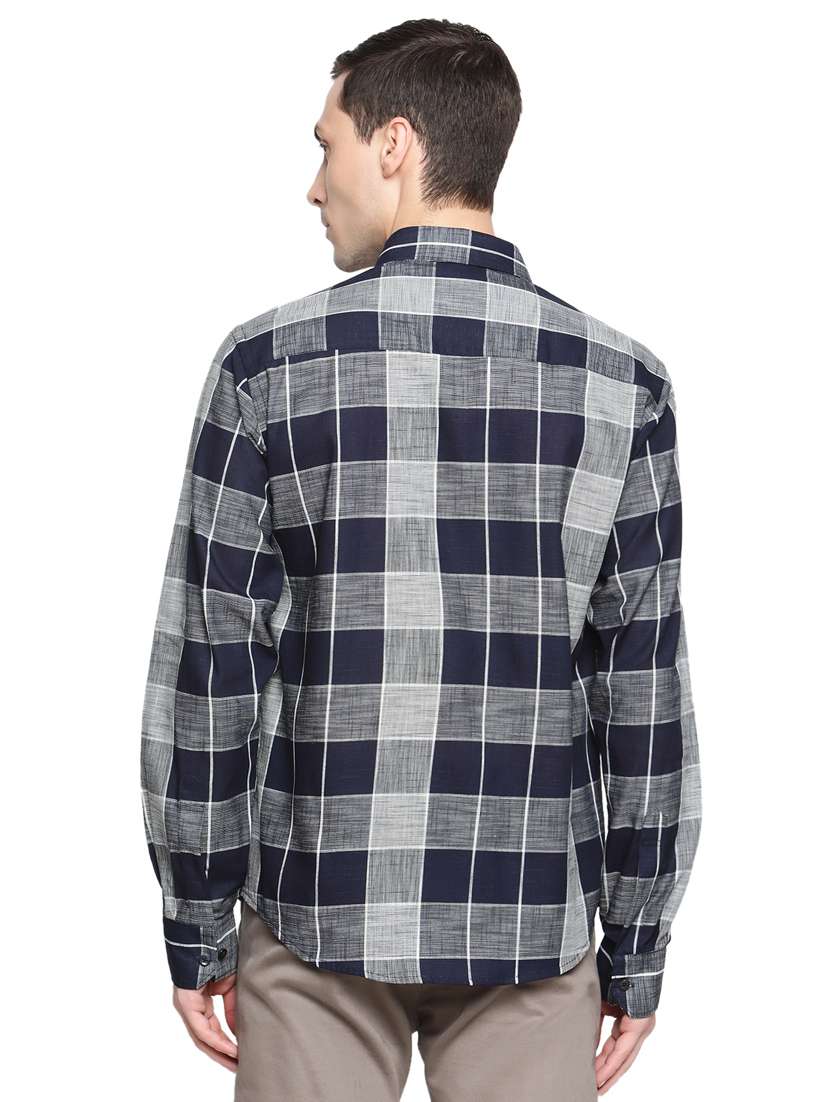 men checkered long sleeve casual shirt - 18309550 -  Standard Image - 2